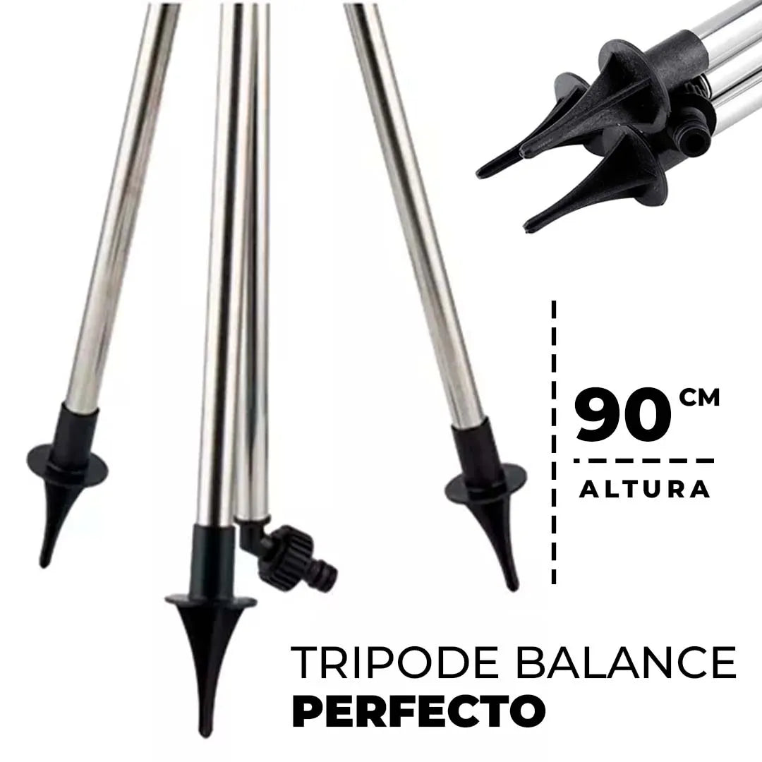 Aspersor trípode giratorio 360° 