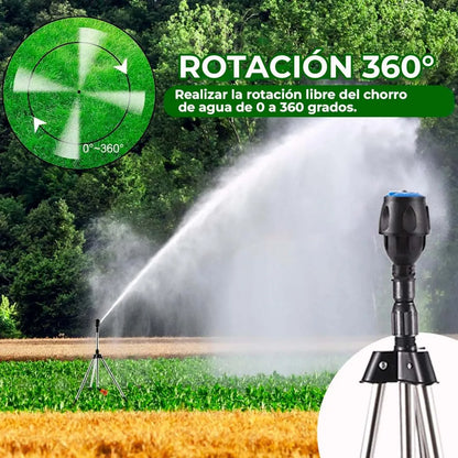 Aspersor trípode giratorio 360° 